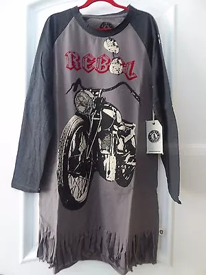 Mini Shatsu Nwt Girls Rebel Biker Fringe Dress Size 12 • $24.99