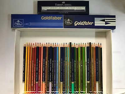 36 Vintage Colored Pencils: A.w.faber-castell Goldfaber 4100 - Made In Germany • $35.99