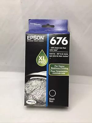 Epson 676XL Black T676XL120 Ink Cartridge Genuine New Expired 12/2016 • $14.30