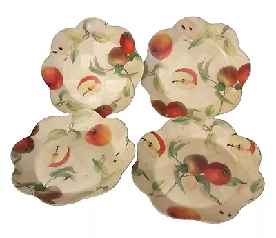 Apple Adorn Pomerantz 4 Piece Woven Bamboo Salad/Fruit Plate Set • $20.99