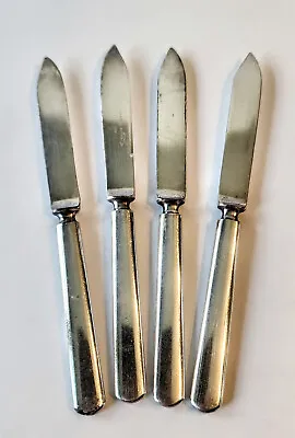 4 Meriden Cutlery Silverplate Solid Fruit Knives • $20