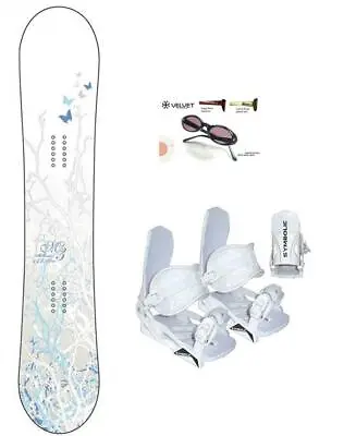 153cm M3 Escape Womens Snowboard And White Bindings Large Package Set +Shadz N89 • $279.99