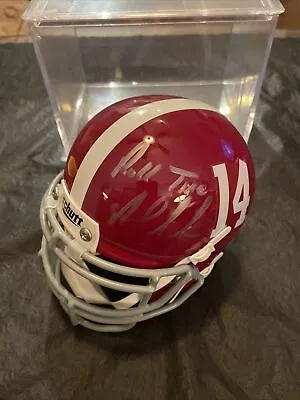 $125 • Buy Nick Saban Autograph Alabama Mini Helmet By Shutt “Roll Tide”