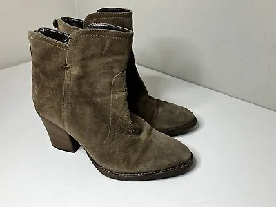 Aquatalia By Marvin K. Farah Ankle Suede Boot Olive Taupe Women’s 7 Made Italy • $30