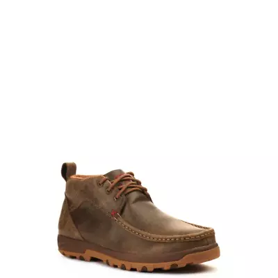 Men's Bomber Brown Full Grain Leather Chukka Casual Shoes-5 Day Delivery • $90