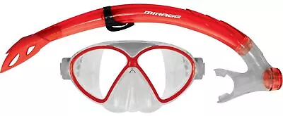 MIRAGE COMET Junior Silitex Snorkel Mask Set Kids Swim Scuba Blue BLU RED PINK • $24.99