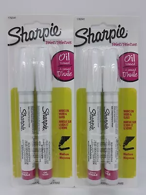 4 Pack Sharpie Oil Based Medium Point Paint Pen Marker White Wood Metal Glass  • $6.60