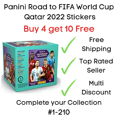 Panini Road To FIFA World Cup Qatar 2022 Stickers #1- 210 Buy 4 Get 10 Free • £1.35