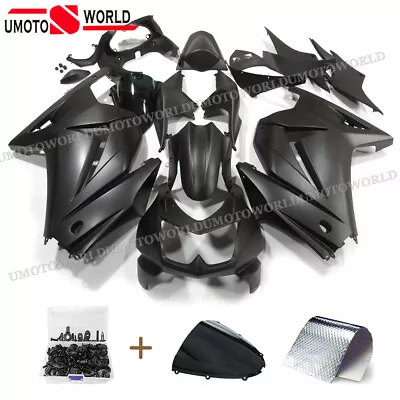 Matte Black ABS Fairing Body Kit Fit For Kawasaki Ninja 250R EX250 08-12 + Bolts • $359.01