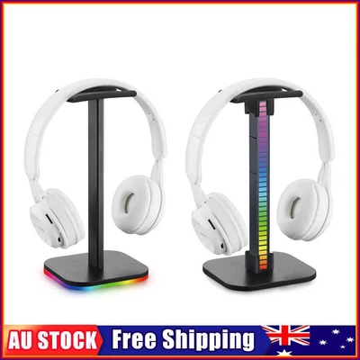 $14.69 • Buy RGB Gaming Headphone Stand Headset Desk Display Holder LED Base/USB Pickup Light