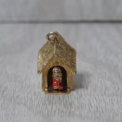 VTG House Of Borvani HOBCO 24 Kt Gold Plated GP Dog Man Monkey Charm 3/4  READ • $9.99