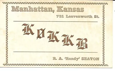 QSL 1957 Manhattan Kansas  Radio  Card • $5.52