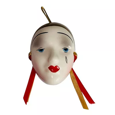 1986 Heritage Ornaments Ceramic Wall Mask Art Deco Hanger Theatre Mardi Gras A90 • $10.99