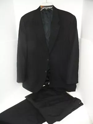 Lacrosse Men's Black Pinstripe Wool Pant Suit- Blazer 43R / Pants 36W X 30S • $49.99