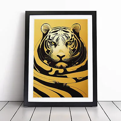 Unique Tiger Art No.1 Abstract Wall Art Print Framed Canvas Picture Poster Decor • £14.95