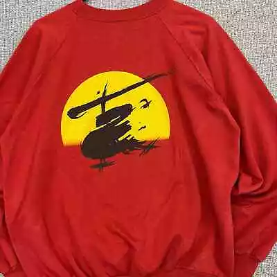 Vintage 1980s Miss Saigon Sweatshirt Broadway Musical Theater 1988 • $23.99