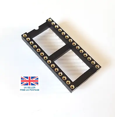 Round Pin 0.6  Wide DIP DIL 28 Pin Socket • £2.49