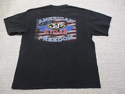 J & P Cycles Biker Shirt XL Veteran Freedom Rider American Eagle Motorcycle • $11.49