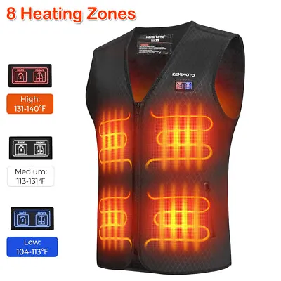 Heated Vest Body Warming 8 Heating Zones Vest Men Women Electric USB Heated Coat • $27.99