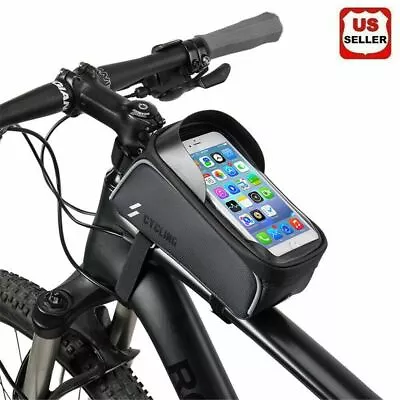 Bicycle Cycling Bike Front Top Tube Frame Bag MTB Waterproof Phone Holder Case • $10.98