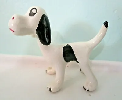 Vintage Bobble Head Dog Black And White Porcelain Made In Japan GUC • $20
