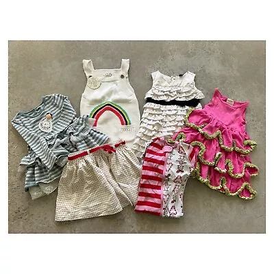 Girls Lot Size 18 24 2T Dress PJs Hanna Andersson Gap Janie Jack Lemon Love Lime • $24.98