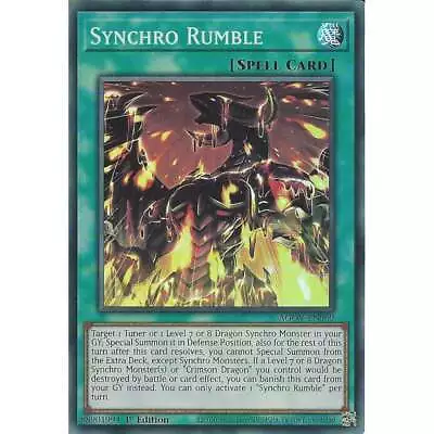 AGOV-EN060 Synchro Rumble : Super Rare Card : 1st Edition YuGiOh TCG • £1