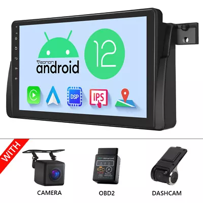 CAM+DVR+OBD+For BMW E46 Android 12 9  GPS Radio Stereo Car Play Bluetooth 5.0 FM • $219.87