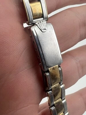 $26 • Buy 1970 Rolex Ladies 14k/SS 26MM Datejust 7204 Oyster Folded Band 66 End Pieces