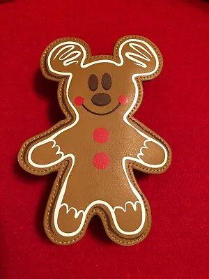 Disney Parks Holiday Mickey Mouse Gingerbread Cookie Pouch New With Tag • $35