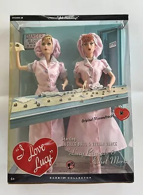 I Love Lucy Barbie Lucy & Ethel Job Switching Episode 39 Doll 2008 L9585 New • $42