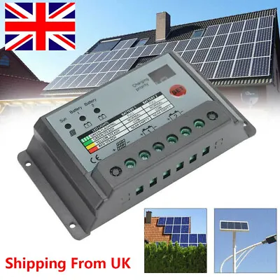£18.74 • Buy Solar Charge Controller Batteries Panel Dual Battery Regulator For 12V/24V UK