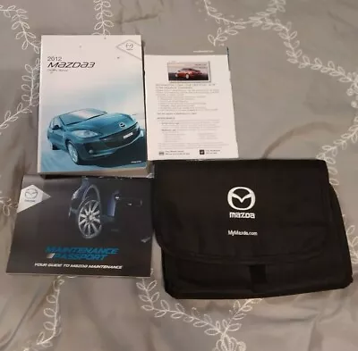 2012 12 Mazda 3 Owners Manual Book Reference With Case Users Guide DVD OEM • $19.99
