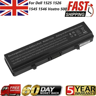 £13.49 • Buy Laptop Battery For Dell Inspiron 1525 1526 1440 1545 1546 1750 X284G GW240