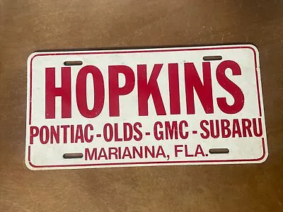 Hopkins Pontiac Oldsmobile GMC Marianna Florida License Plate Booster Plastic • $19.99