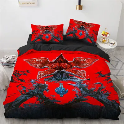 £34.30 • Buy Bedding Set Duvet Cover 3D Stranger Things Bed Cover Set Single Double Size M1