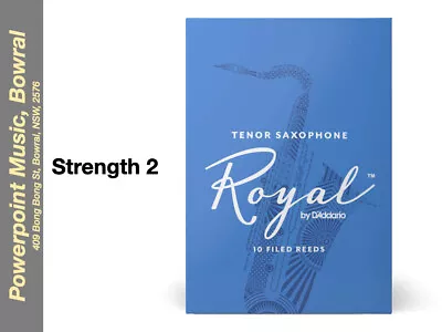 $66.95 • Buy Rico Royal Tenor Saxophone Reeds Box Of 10 # 2 Strength *Royal By D'Addario*