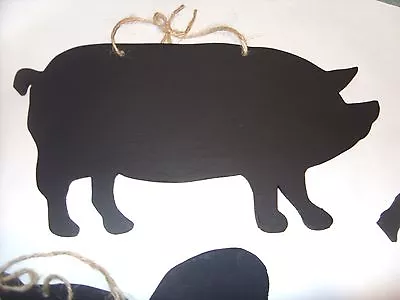 £6.75 • Buy PIG Chalkboard Black Board Memo Sign Gift Piggy Pork Menu Butchers Shop Sign 