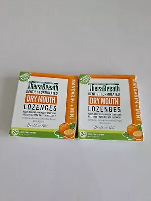 $15.99 • Buy TheraBreath Dry Mouth Lozenges Mandarin + Mint X 2 Expires 07/2025