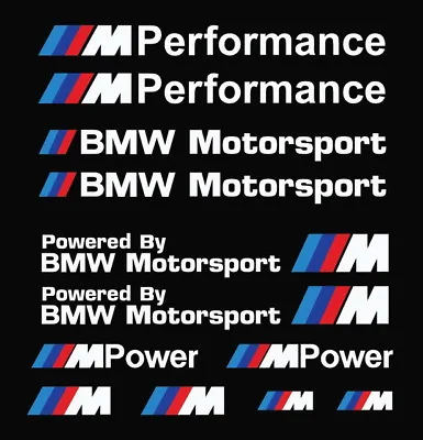 ///m Performance Power Motorsport Car Stickers Decals Kit Sets For Bmw 15x15 Cm • $9.99