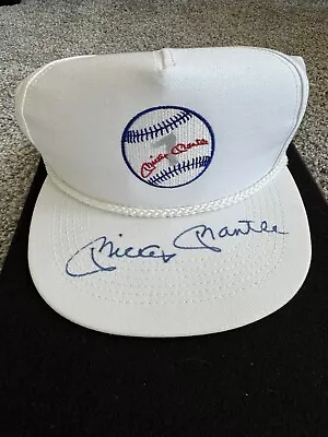 Mickey Mantle Autograph Signed White Cap Hat • $400