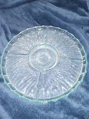 Vintage Ice Blue Jeanette Glass 13.5in Seving Dish • $19.99