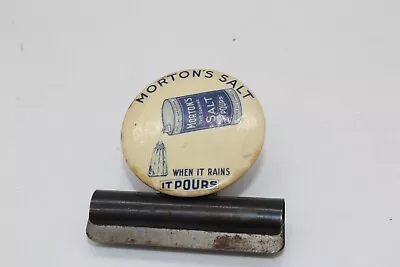 Vintage 1940'S Pouring Morton's Salt Rare Pin • $26.99