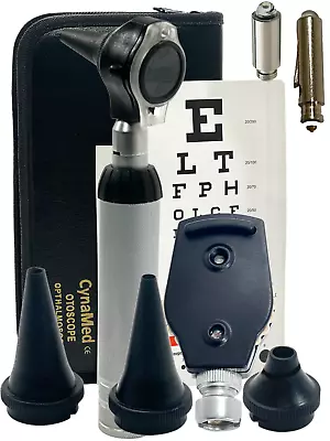 Incredible Premium LED Diagnostic Set Otoscope Ophthalmoscope 3.5v + 2 FREE BULB • $23.49