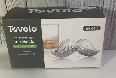 Tovolo Mustache Ice Mold Slow Melting Whisky Whiskey Ice 2 Molds Novelty Gift • $9