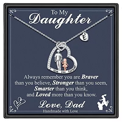 To My Daughter Heart Pendant Necklace For Girls Teen From Dad Father • $21.39