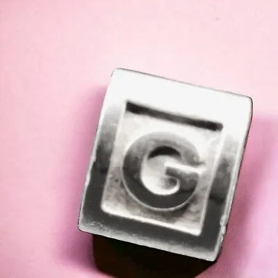 RETIRED Pandora Sterling Silver Alphabet Letter G Initial Bead Charm • £22