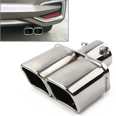Exhaust Pipe Tip Rear Tail Muffler Stainless Steel Auto Car Replacement Straight • $37.62