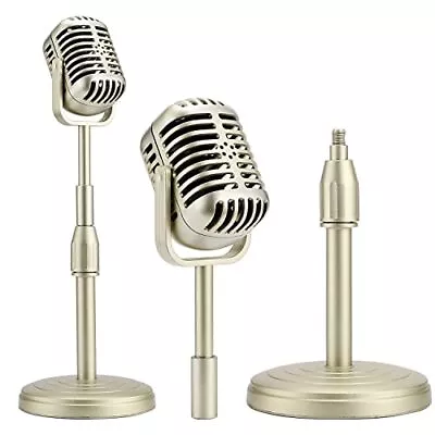 Vintage Desktop Microphone Prop Model With Adjustable Height Classic Retro Mi... • $24.96