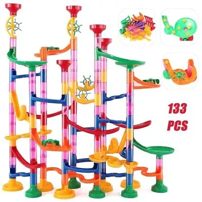 Onikiz Marble Run 133 Pcs Marble Runs Toy Marble Maze Race Coaster Track Game • £20.99